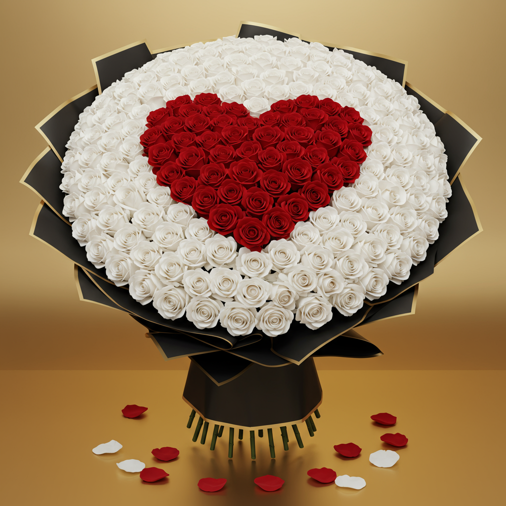 251 Heart Luxury Roses