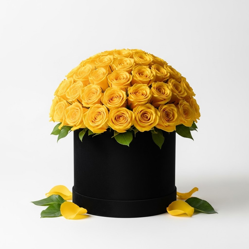 Yellow Roses Hatbox