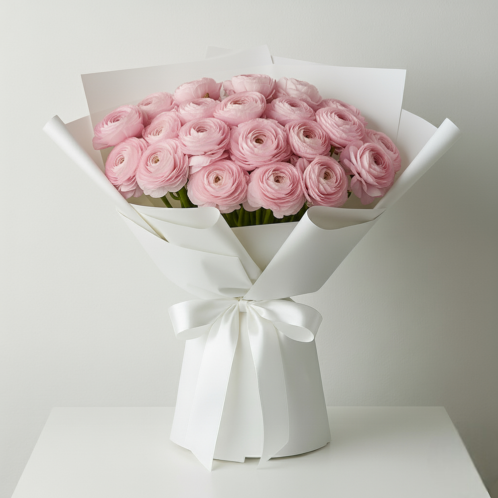 mazzo di ranuncoli rosa