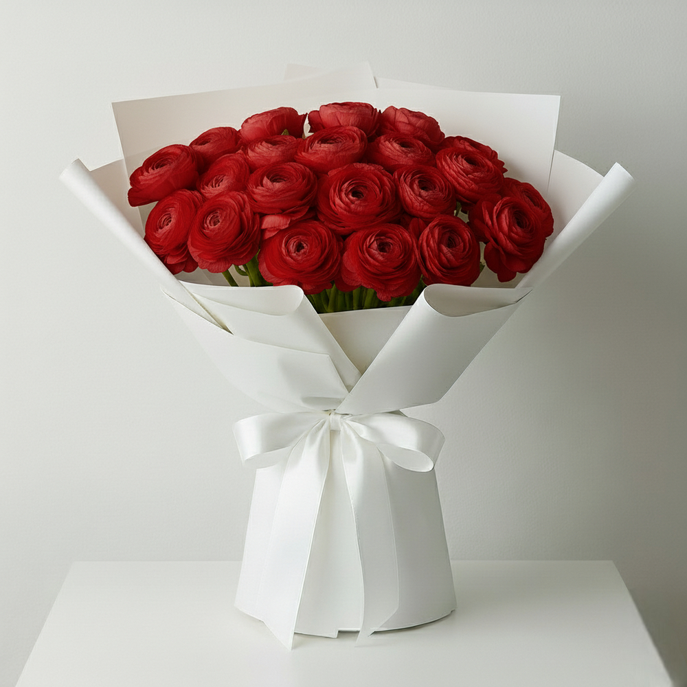 Bouquet Ranuncoli Rossi
