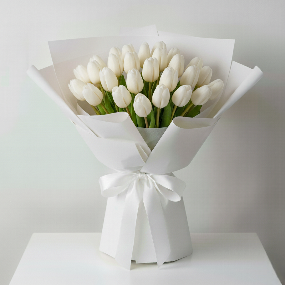 Bouquet Tulipani Bianchi