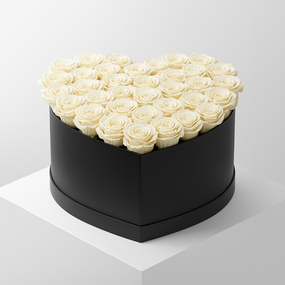 Cappelliera Cuore Rose Bianche