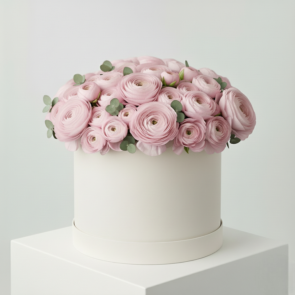 cappelliera di ranuncoli rosa
