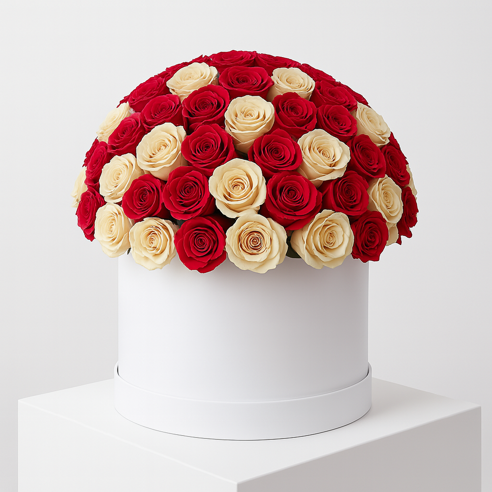 Cappelliera Rose Bianche e Rosse