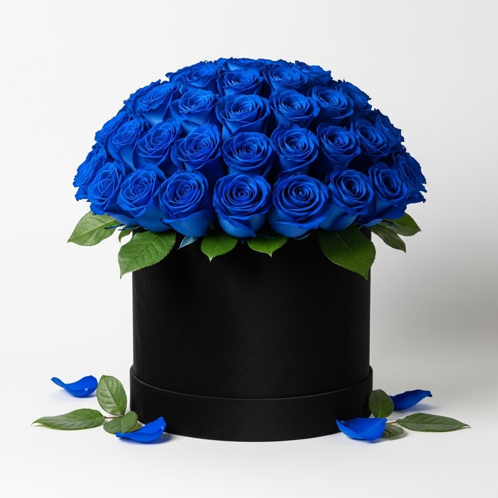 Boîte à chapeau Blue Rose