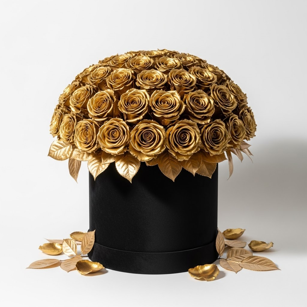 Boîte à Chapeau Golden Roses