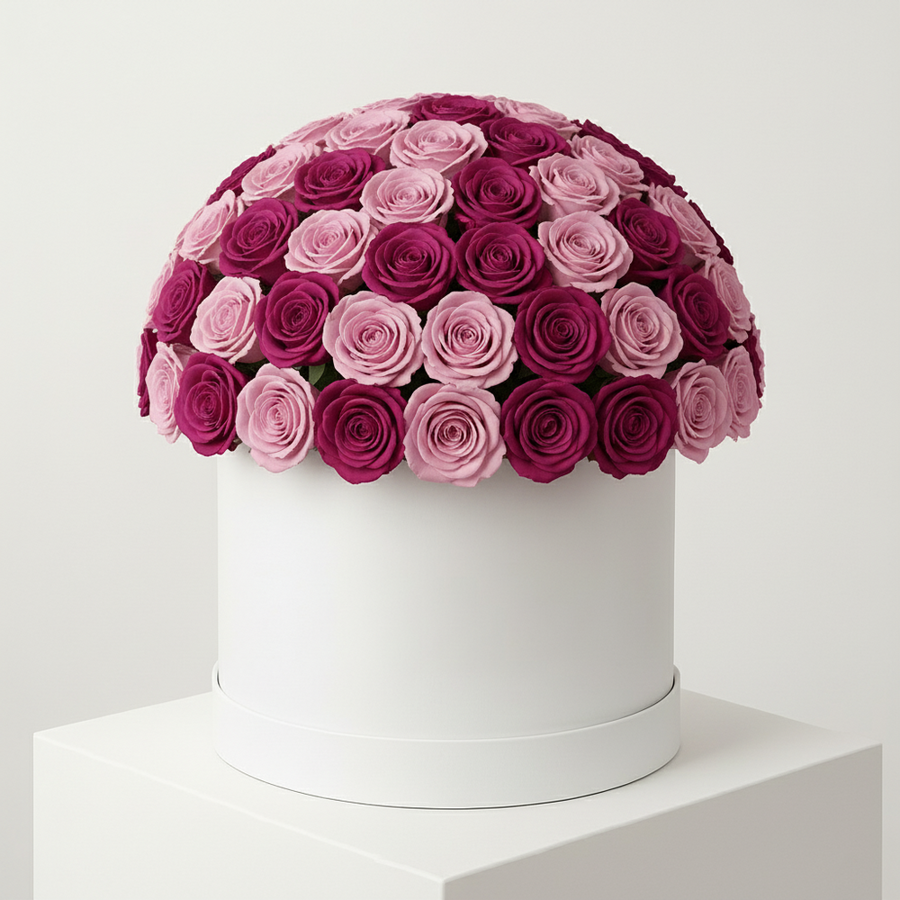 Cappelliera Rose Rosa e Viola