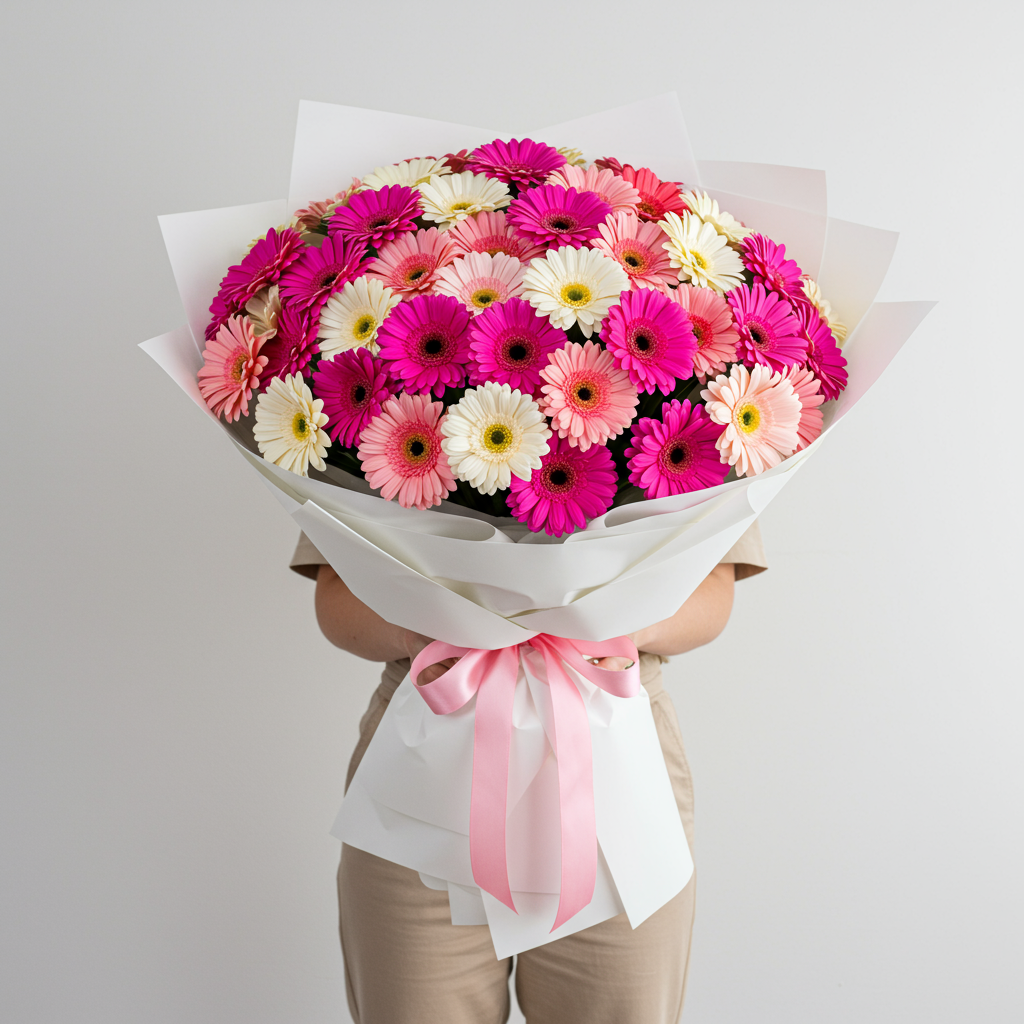 MAXI Bouquet de gerberas colorés