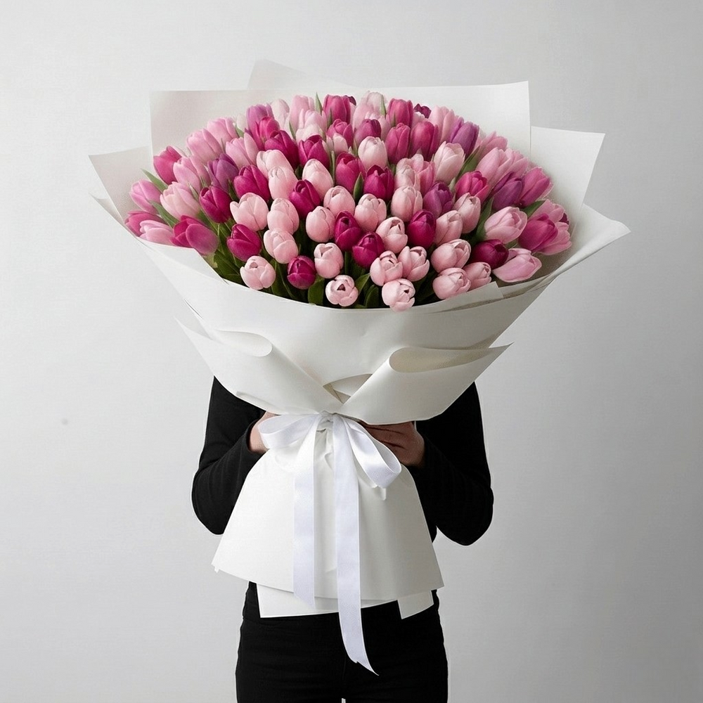 MAXI Bouquet Tulipani Rosa e Magenta