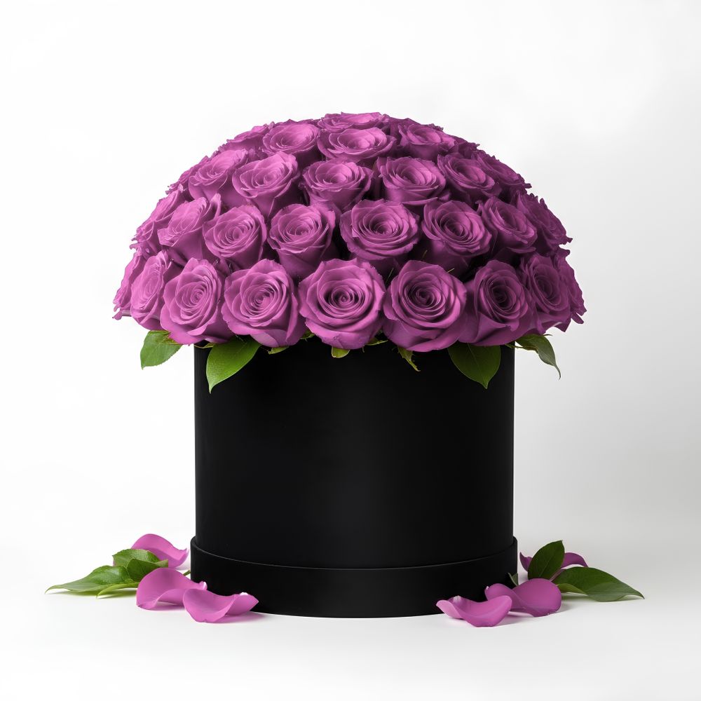 Boîte à Chapeau Rose Violette