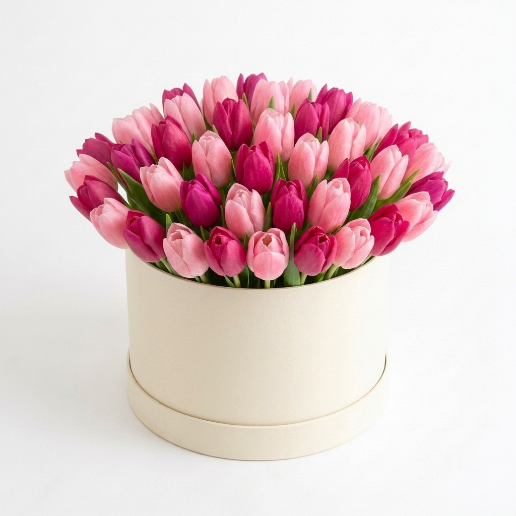 Cappelliera Tulipani Rosa e Magenta
