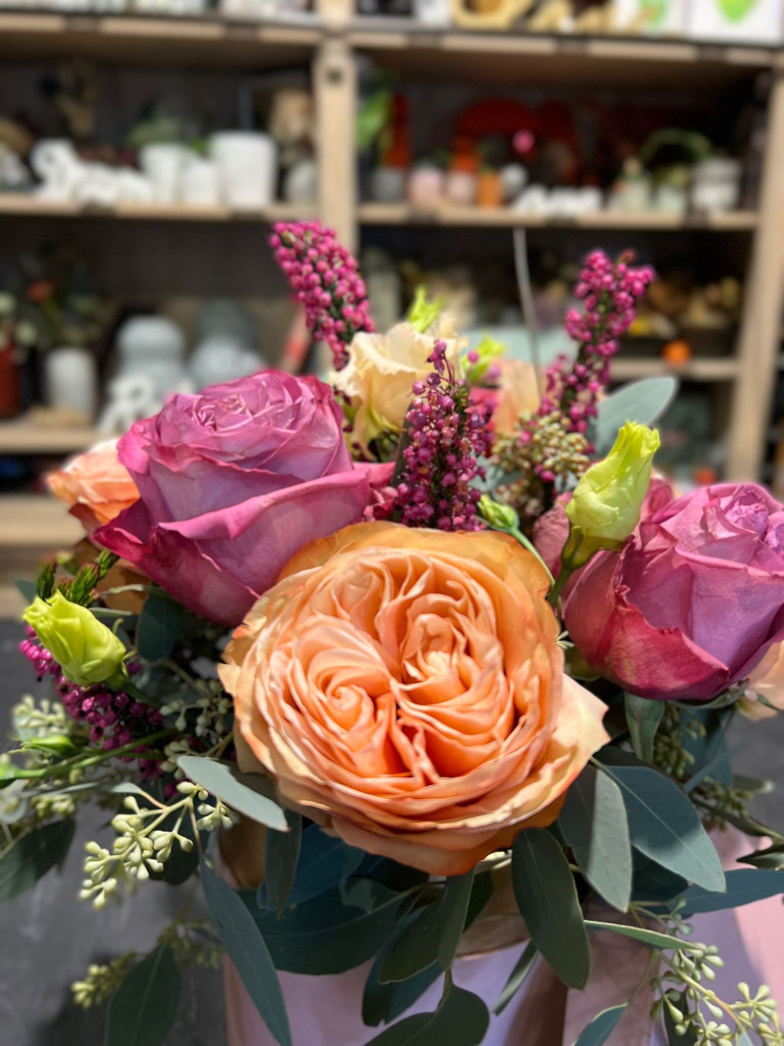 Cappelliera Pink con fiori rosa - DELUXY