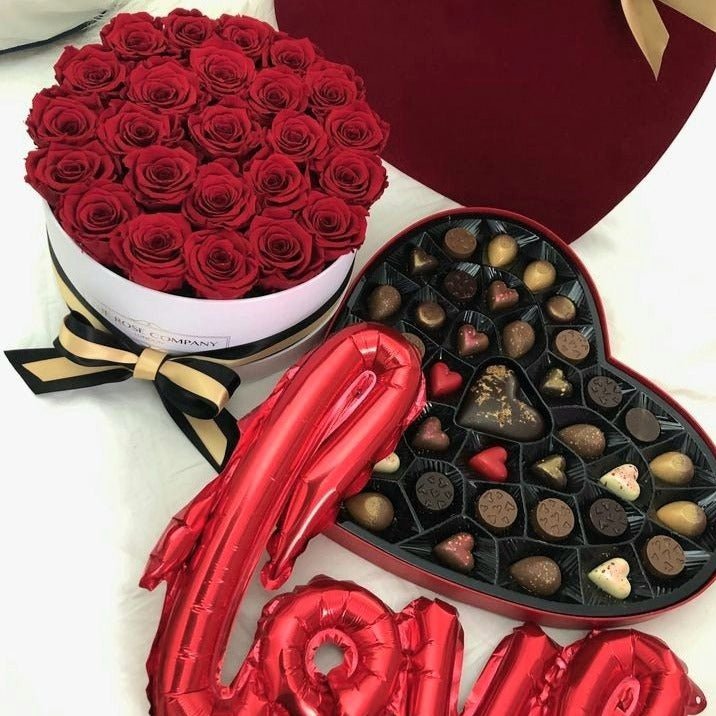 Pregiato Cioccolato e Rose Rosse - DELUXY